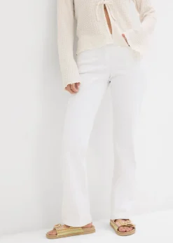 Vaqueros straight, mid waist, elásticos