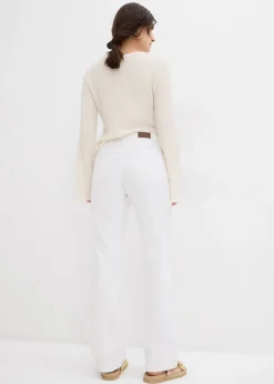 Vaqueros straight, mid waist, elásticos