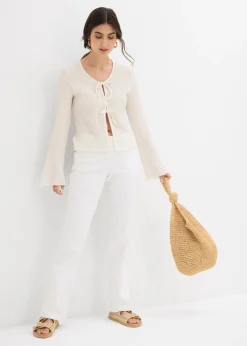 Vaqueros straight, mid waist, elásticos