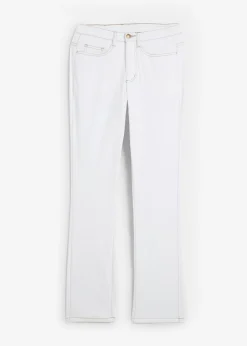 Vaqueros straight, mid waist, elásticos