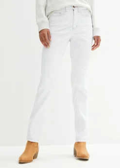 Vaqueros straight, mid waist, elásticos