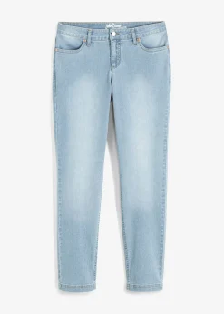 Vaqueros straight, mid waist, elásticos