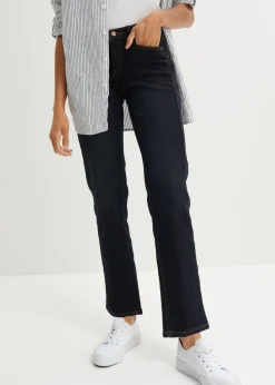 Vaqueros straight, mid waist, elásticos