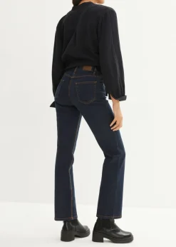 Vaqueros straight, mid waist, elásticos