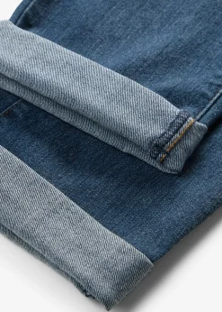 Vaqueros straight, mid waist, elásticos
