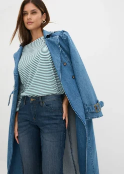 Vaqueros straight, mid waist, elásticos