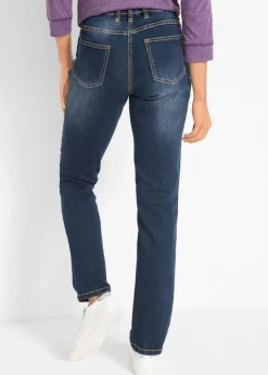 Vaqueros straight, mid waist, elásticos