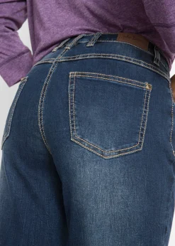 Vaqueros straight, mid waist, elásticos