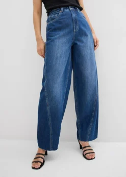 Vaqueros tipo balloon, high waist, súper suaves