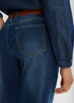 Vaqueros tipo boyfriend con talle medio y cinturilla elástica