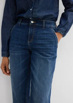 Vaqueros tipo boyfriend con talle medio y cinturilla elástica