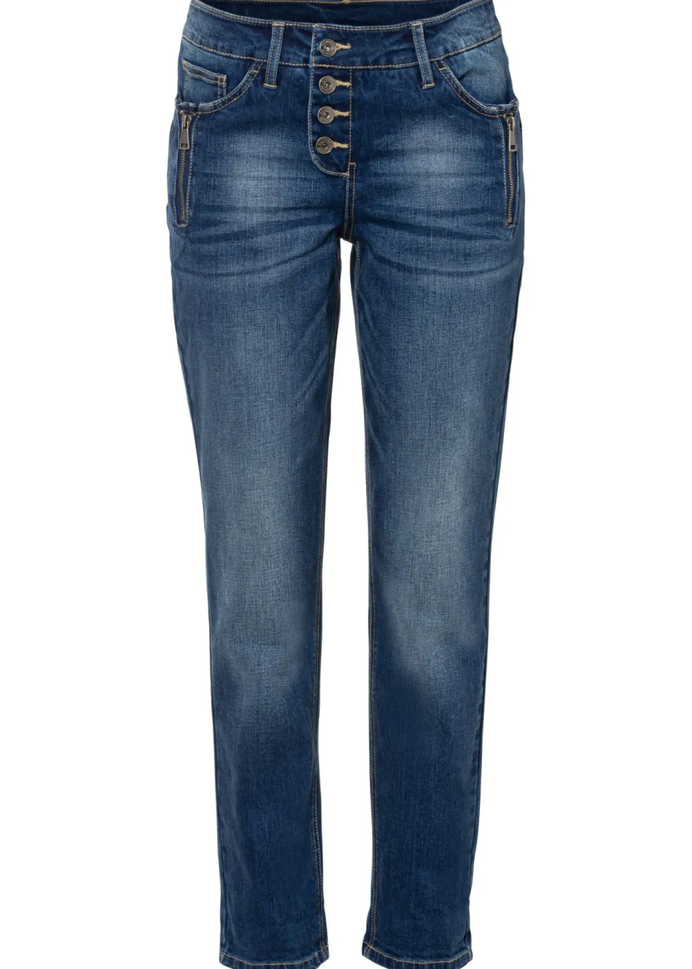 Vaqueros tipo boyfriend, mid waist