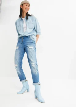 Vaqueros tipo boyfriend, mid waist