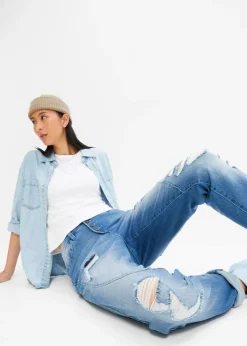 Vaqueros tipo boyfriend, mid waist