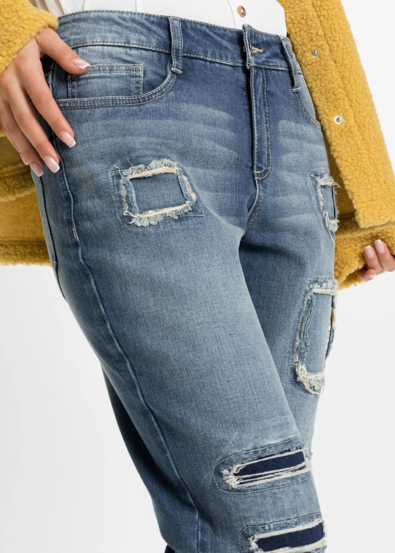 Vaqueros tipo boyfriend, mid waist