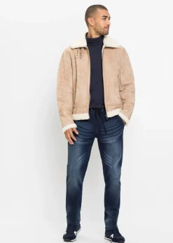 Vaqueros tipo chándal slim fit, straight