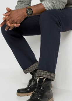 Vaqueros térmicos classic fit, con forro suave de franela, straight