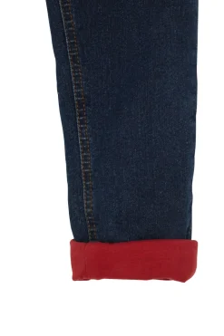 Vaqueros térmicos con corte regular, forro de punto y diseño recto