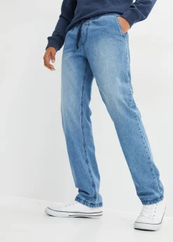 Vaqueros térmicos con corte recto, forro de franela y diseño recto