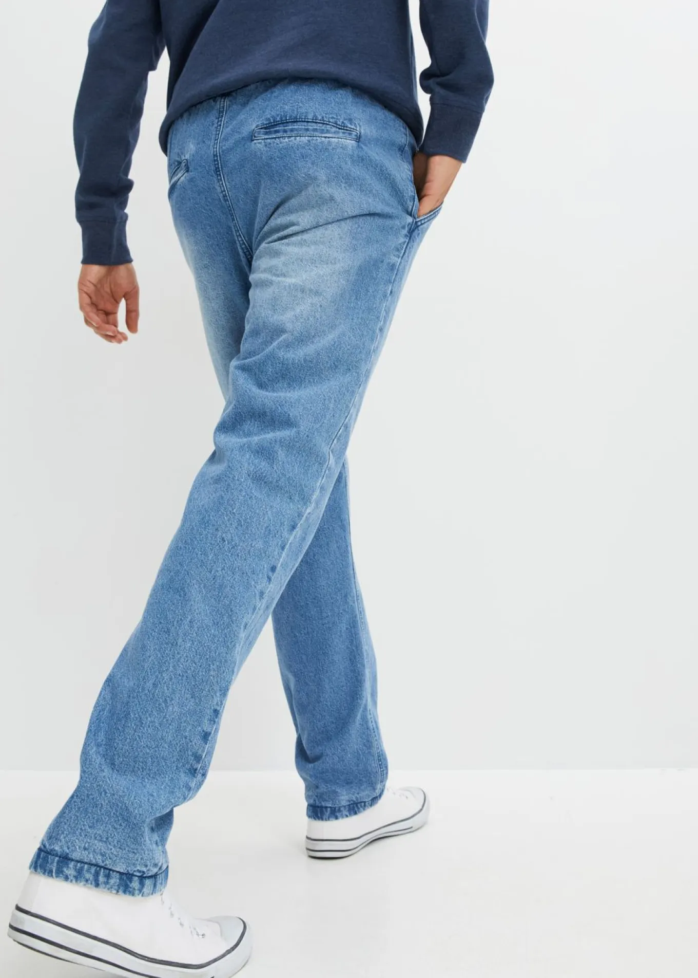 Vaqueros térmicos con corte recto, forro de franela y diseño recto