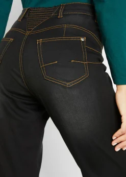 Vaqueros térmicos con talle medio, corte recto y cinturilla cómoda