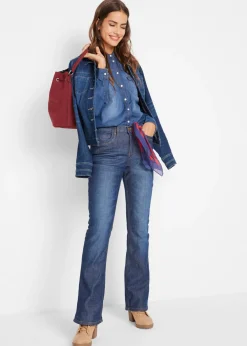 Vaqueros térmicos de talle alto con corte bootcut