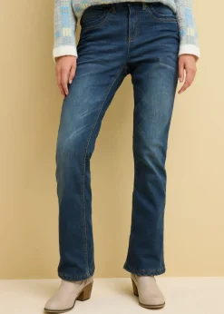 Vaqueros térmicos de talle alto con corte bootcut