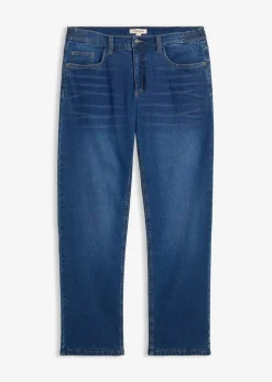Vaqueros térmicos elásticos con corte informal, cinturilla cómoda y diseño recto