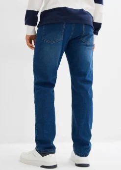 Vaqueros térmicos elásticos con corte informal, cinturilla cómoda y diseño recto