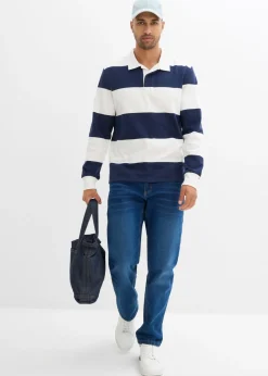 Vaqueros térmicos elásticos con corte informal, cinturilla cómoda y diseño recto