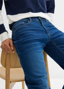 Vaqueros térmicos elásticos con corte informal, cinturilla cómoda y diseño recto