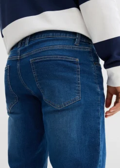 Vaqueros térmicos elásticos con corte informal, cinturilla cómoda y diseño recto
