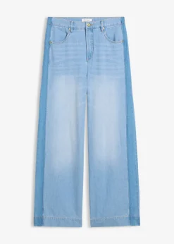 Vaqueros, wide leg, high waist, de algodón