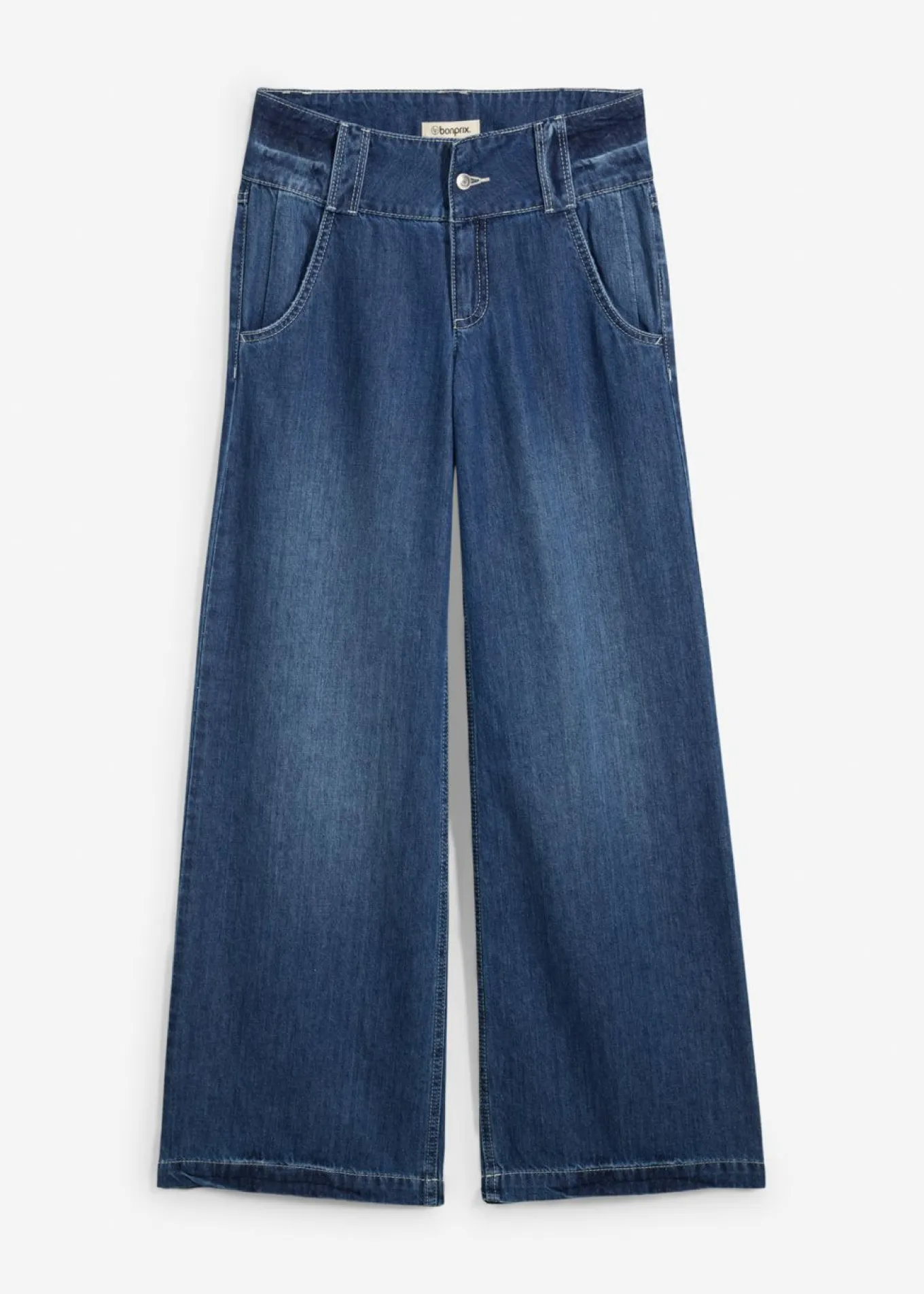 Vaqueros wide-leg, high waist, súper suaves