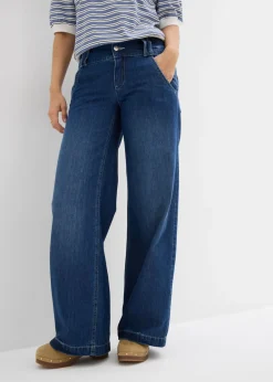 Vaqueros wide-leg, high waist, súper suaves