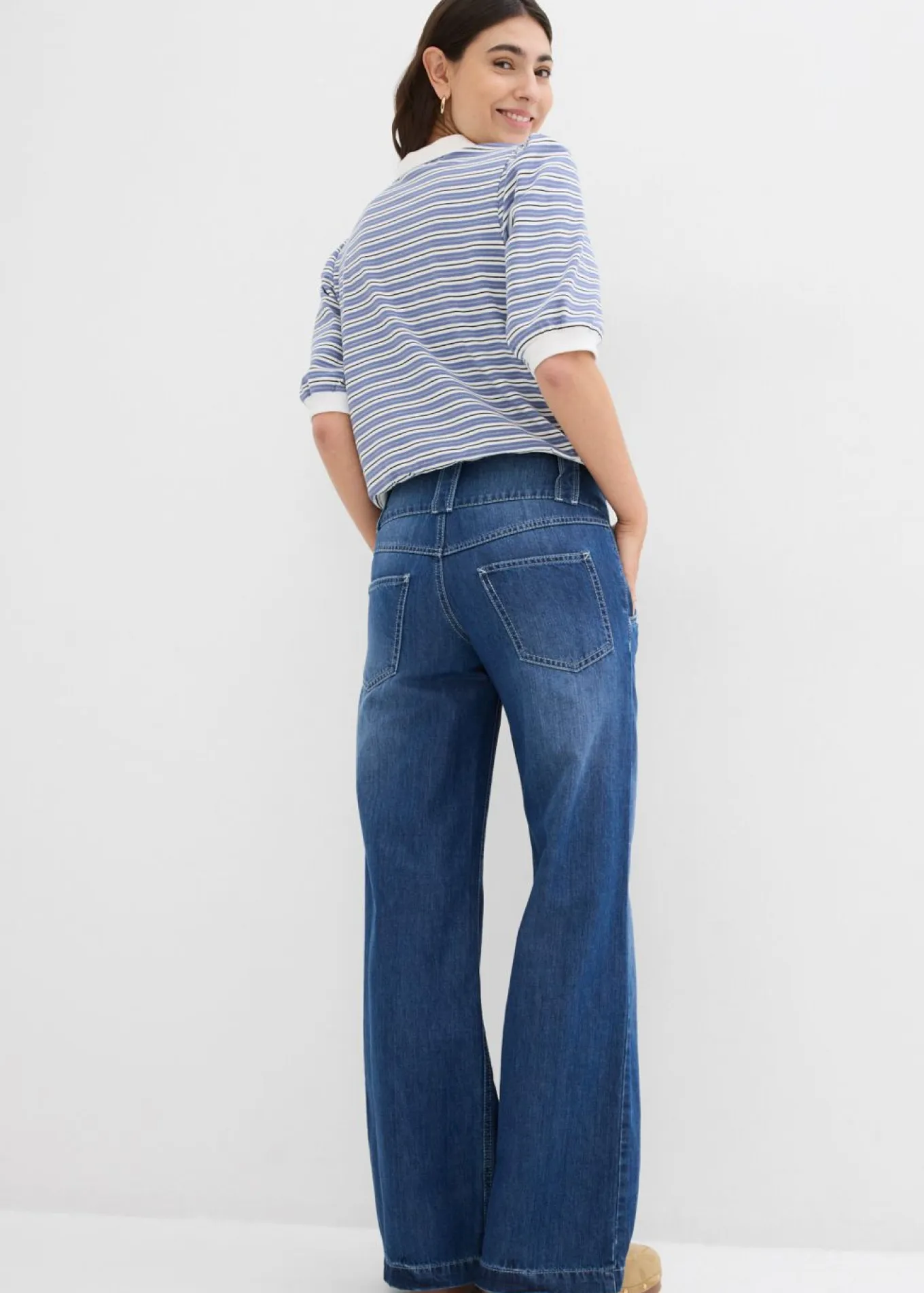 Vaqueros wide-leg, high waist, súper suaves