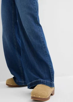 Vaqueros wide-leg, high waist, súper suaves