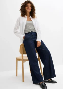 Vaqueros wide-leg, high waist, súper suaves
