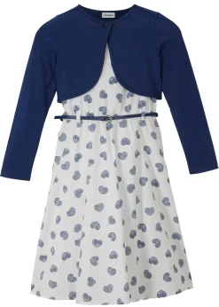 Vestido + bolero + cinturón (3 piezas)