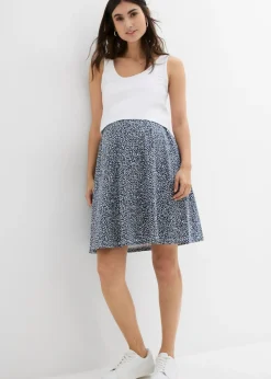 Vestido 2 en 1premamá y de lactancia de punto de algodón orgánico