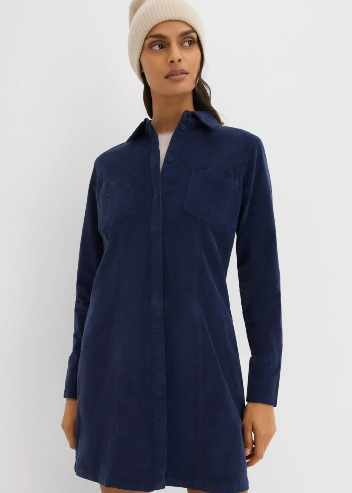 Vestido ajustado de pana
