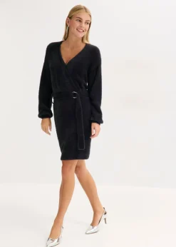 Vestido ajustado de punto con accesorio