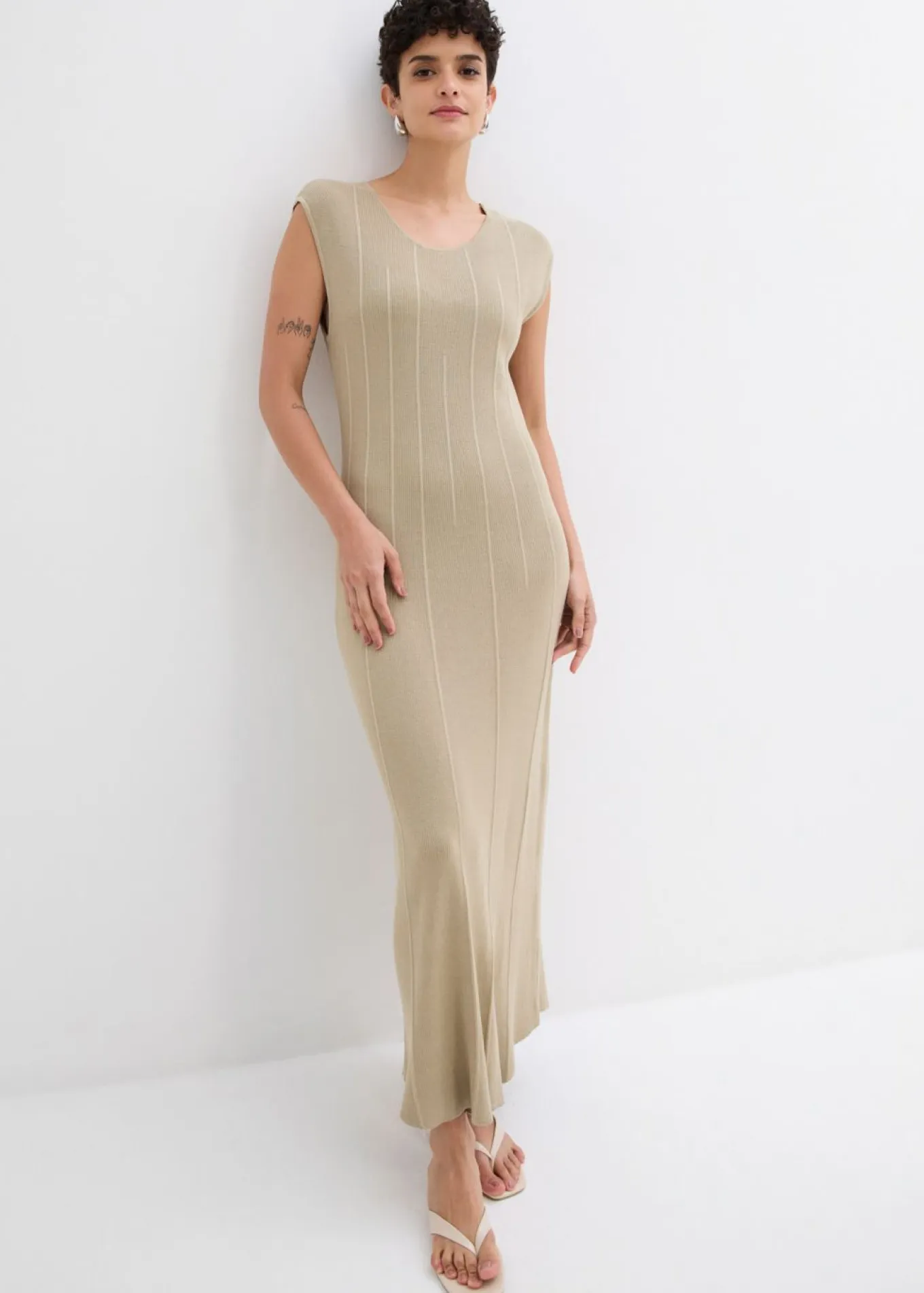 Vestido ajustado de punto de mezcla de viscosa