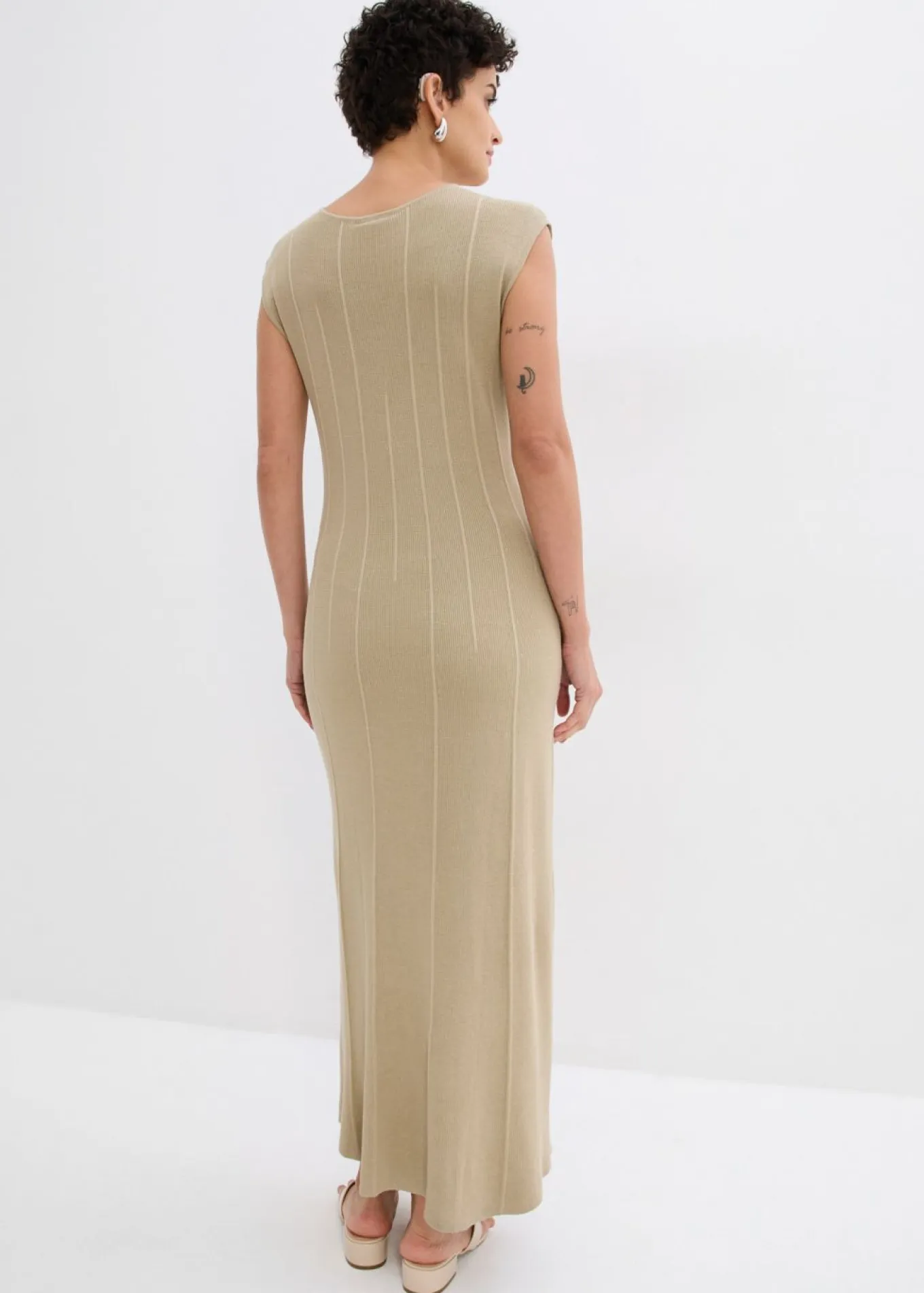 Vestido ajustado de punto de mezcla de viscosa