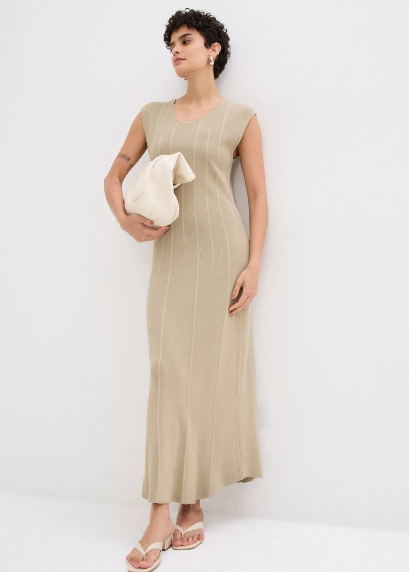 Vestido ajustado de punto de mezcla de viscosa