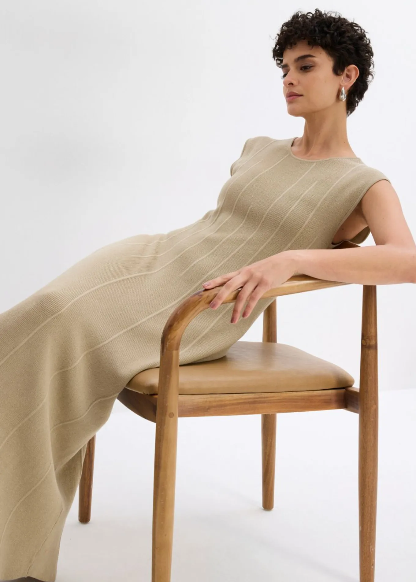 Vestido ajustado de punto de mezcla de viscosa