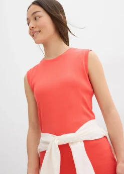 Vestido ajustado de punto de algodón orgánico puro