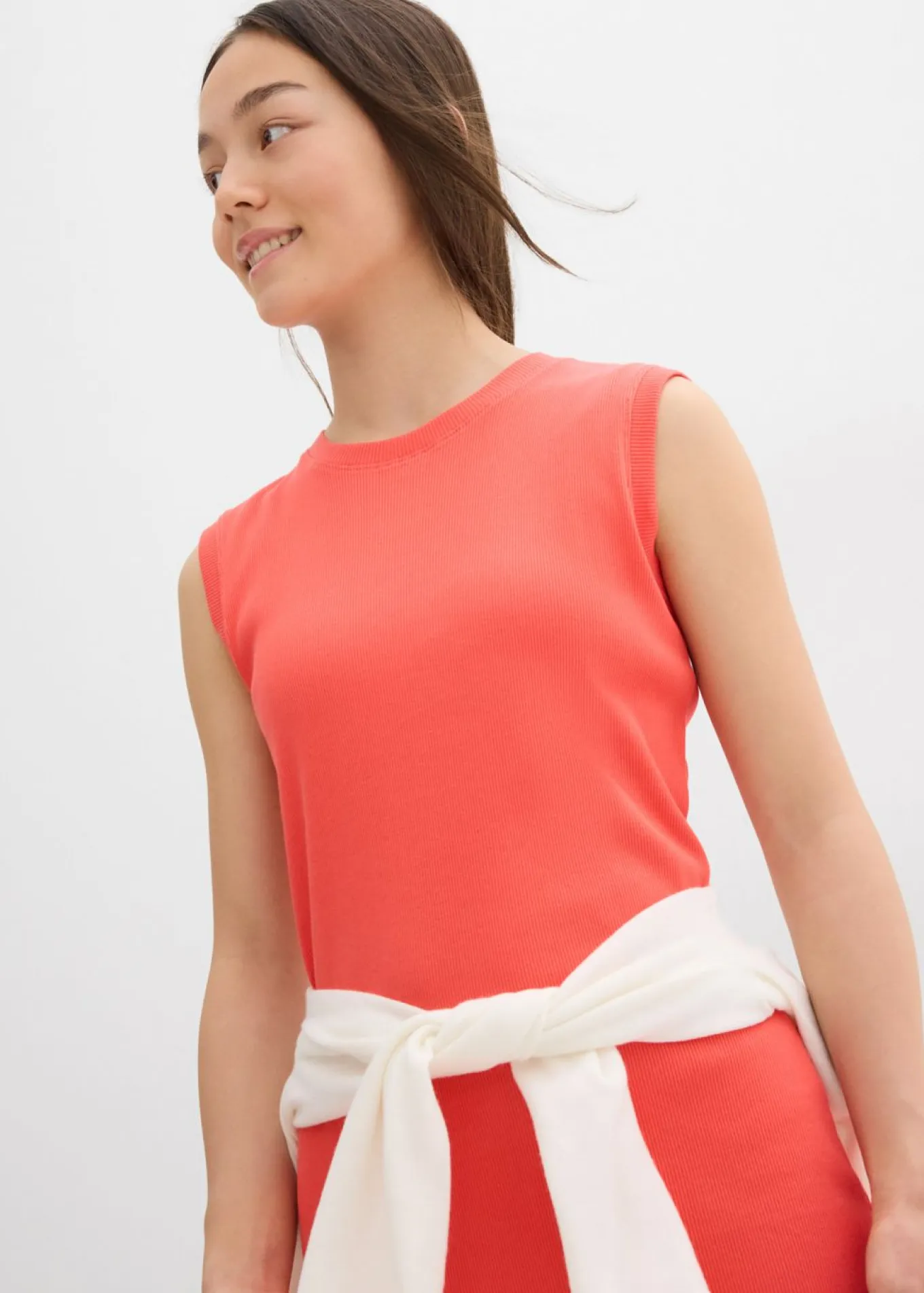 Vestido ajustado de punto de algodón orgánico puro