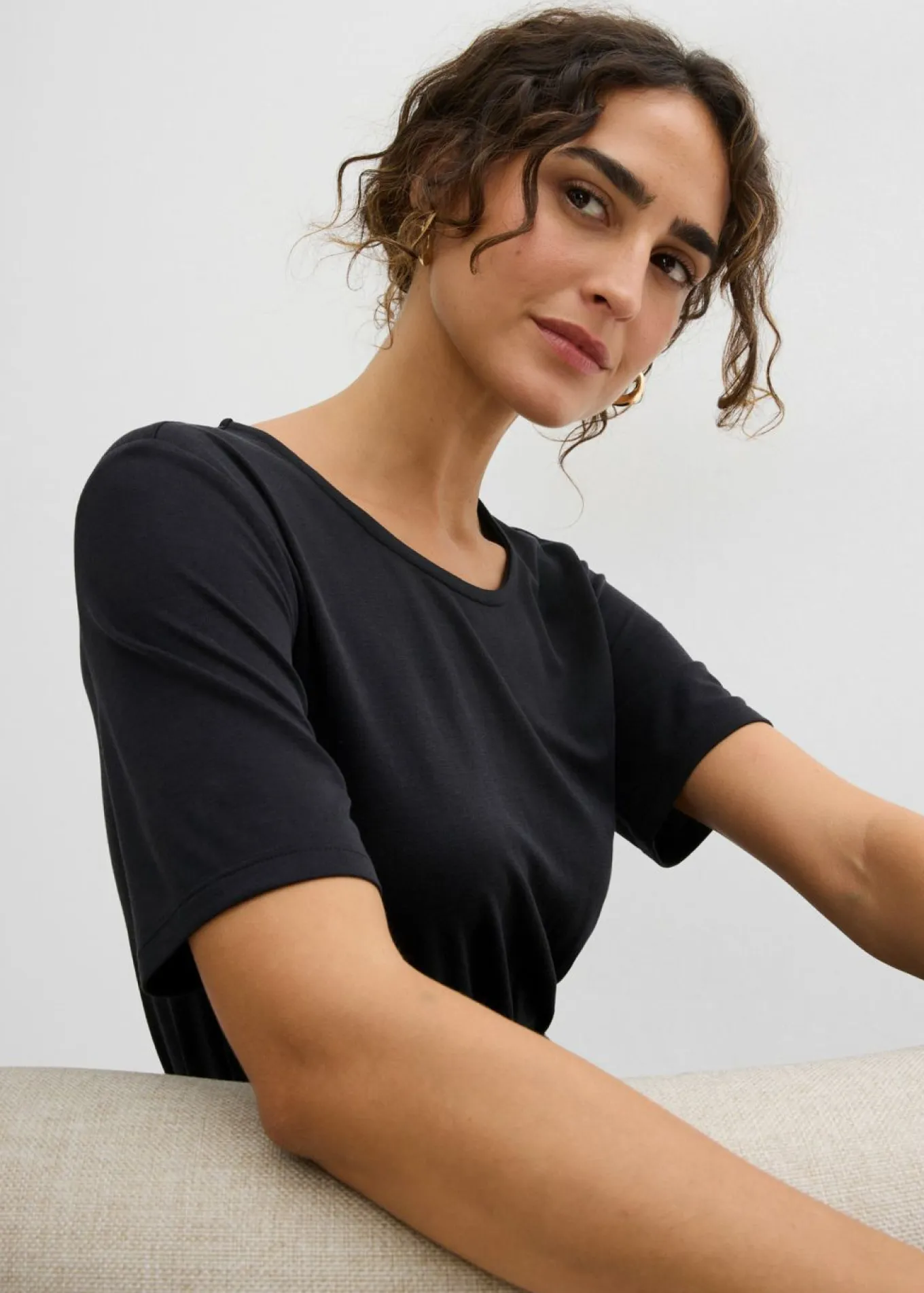Vestido ajustado de punto de mezcla de viscosa suave
