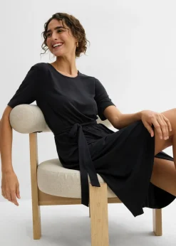 Vestido ajustado de punto de mezcla de viscosa suave